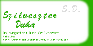 szilveszter duha business card